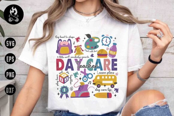 Daycare Teacher SVG: A Playful Graphic Design Asset for T-Shirt and Editorial Use