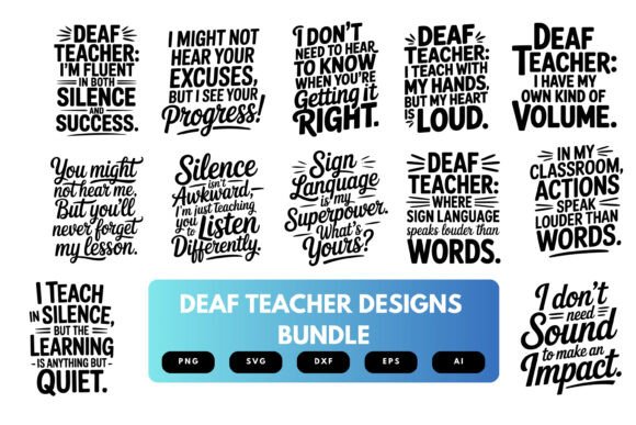 Deaf Teacher SVG Bundle Review for Real Embroidery Projects