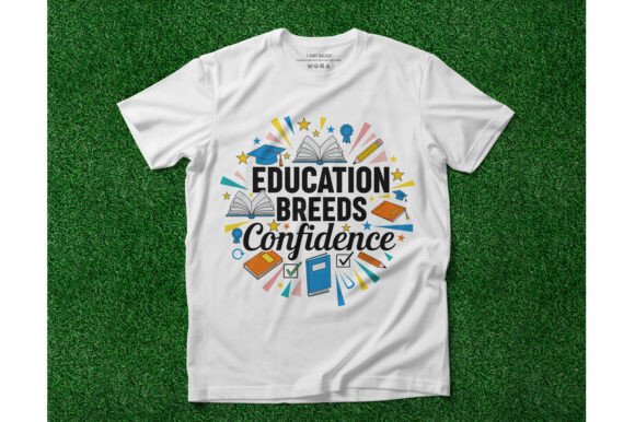 Education Breeds Confidence Graphics for T-Shirt Designs