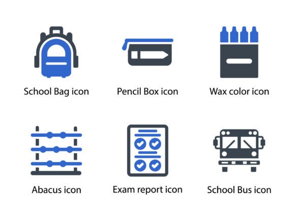 Education Icon Set 4: A Graphic Design Asset for Small Business Branding