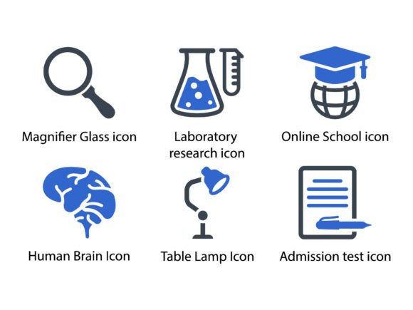 Education Icon Set 9: A Graphic Design Asset That Elevates Content Publishing