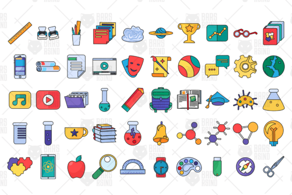 Education Set: A Vibrant Graphics Bundle for Creative Projects
