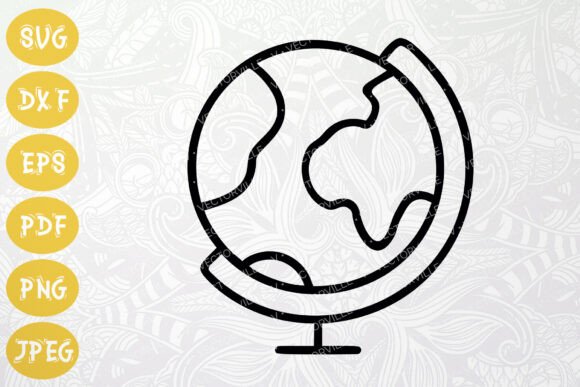 Globe Icon SVG for Education Projects – A Modern Design Asset