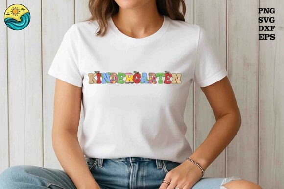 Kindergarten Rainbow SVG Graphics for T-Shirt Designs