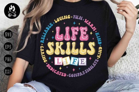 Life Skills Positive Traits SVG, Teacher – A Versatile Graphic for T-Shirt Designs