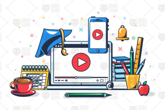 Online Education Graphics: A Versatile Illustration for Modern Branding