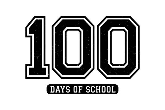Retro 100 Days School Celebration: A Graphic Design Asset for Themed T-Shirt Designs