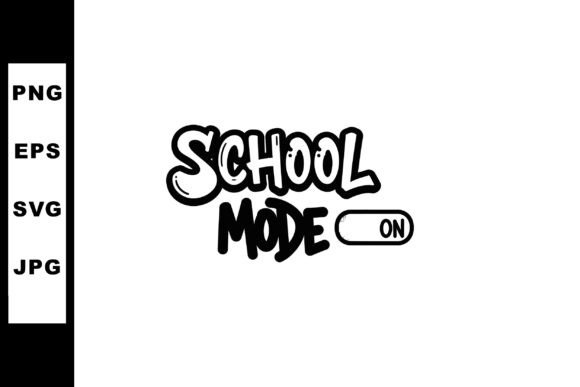 School Mode On Text Lettering with Switch – Bold Graphics for Local Business Branding