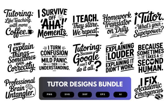 Tutor SVG Bundle: A Graphic Design Asset for Educators and Crafters